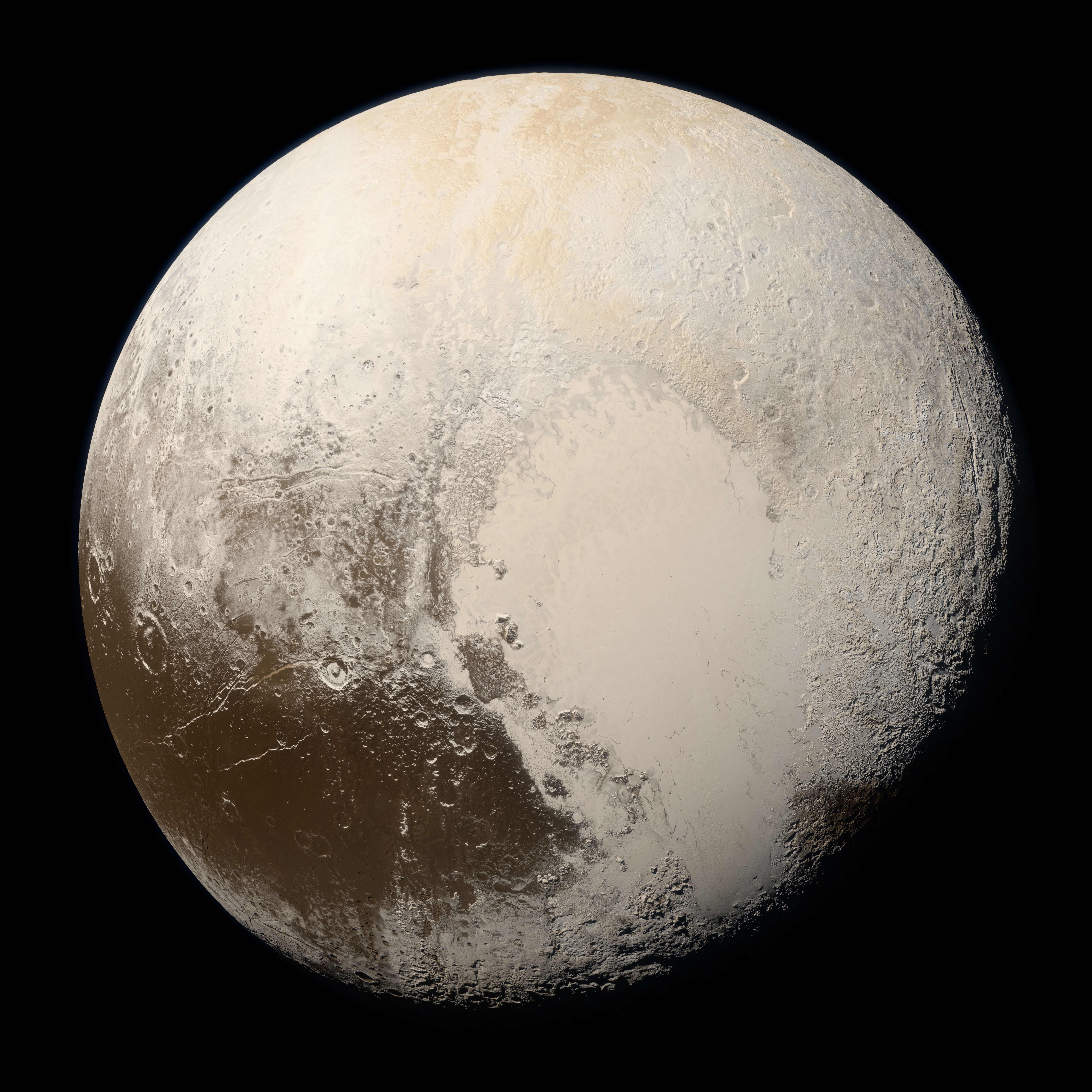 Pluto as imaged by New Horizons